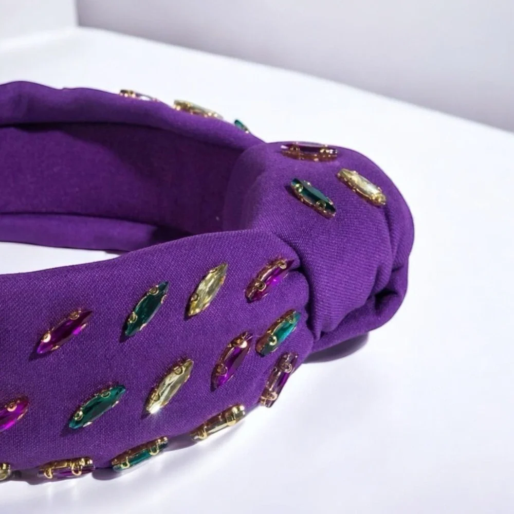 Sparkly Mardi Gras Headband - Vibrant Purple, Green, & Gold 💜💚💛 NWOT Headpiece